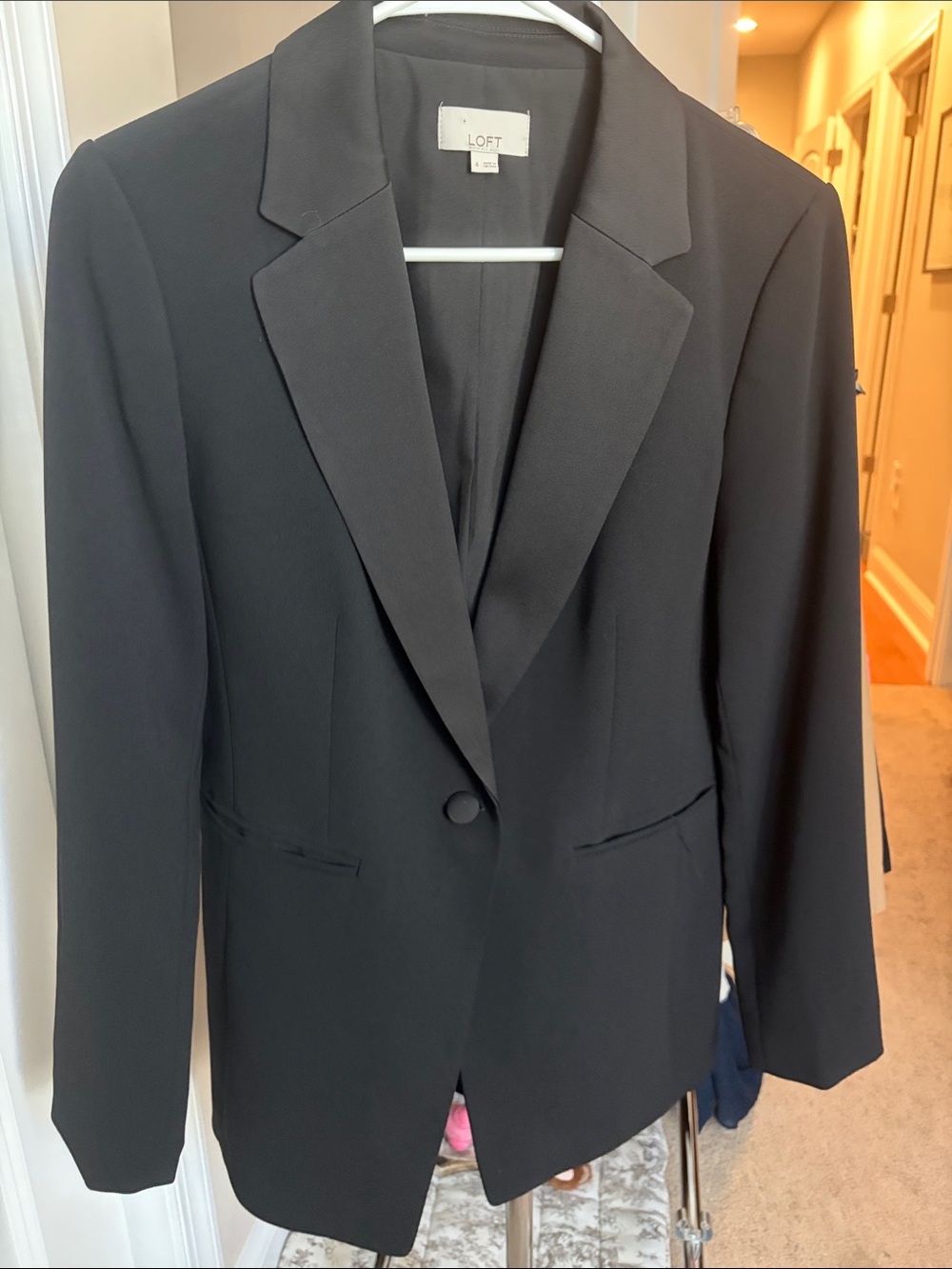 LOFT Black Single-Button Blazer